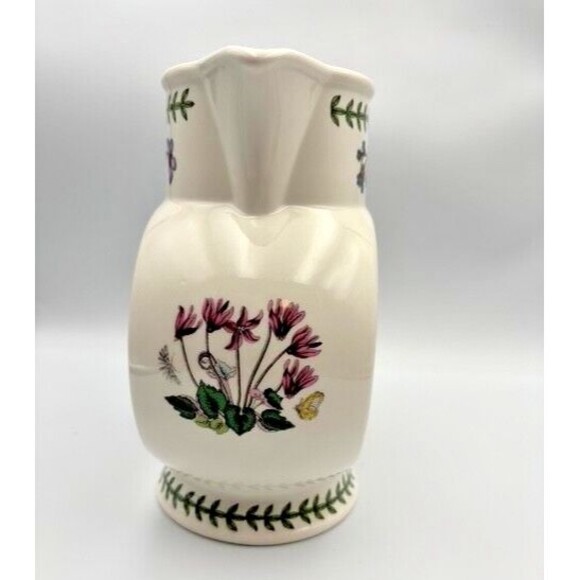 Portmeirion Botanic Garden 7 3/4" Coral Jug Pitcher Sweet William/Pansy England - Picture 4 of 8